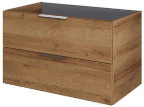 Mobile da bagno sospeso sotto lavabo L 79 x H 48 x P 45 cm bianco, 2 cassetti PELIPAL Madeo