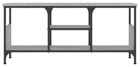 Mobile tv grigio sonoma 100x35x45 cm legno multistrato e ferro