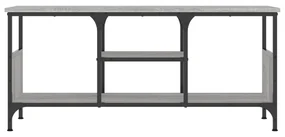 Mobile tv grigio sonoma 100x35x45 cm legno multistrato e ferro