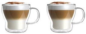 Tazze in set per cappuccino/con parete doppia in vetro 2 pz 370 ml Bolla – Vialli Design