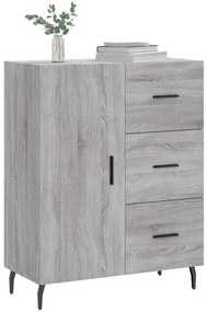 Credenza grigio sonoma 69,5x34x90 cm in legno multistrato