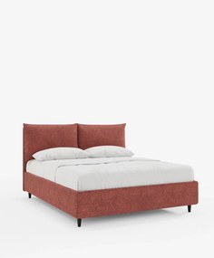 ZAYRON letto imbottito con vano contenitore e morbidi cuscini regolabili - design moderno in tessuto certificato Oeko-Tex®