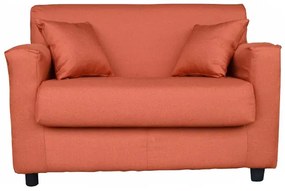 Divano 2 posti Arancio - tessuto sfoderabile 124 cm BOLOGNA