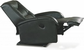 Poltrona reclinabile Jeff in ecopelle nera - H101 cm