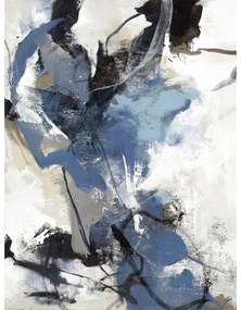 Quadro con elementi dipinti a mano 90x120 cm Blue Vibes - Malerifabrikken