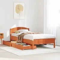 Letto senza Materasso Marrone Cera 90x190 cm in Legno di Pino 3301850