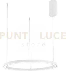 Lampadario a sospensione led hoop bianca 30w 4500lm cct 3000k 4000k...