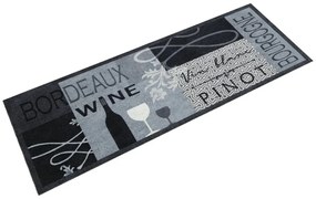 Tappeto Da Cucina Lavabile Grigio Vino 45x150 Cm İn Velluto /