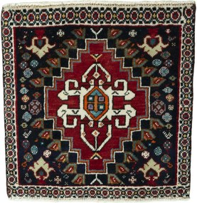 Shiraz Tappeto persiano 60x60 Rosso (Iran) Annodato A Mano