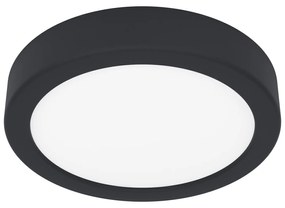 Plafoniera Moderna Fueva 5 In Acciaio Nero Led Integrato 11W 3000K Ip44