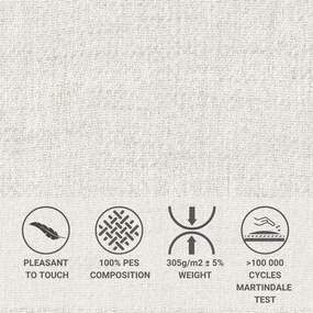 Letto matrimoniale imbottito crema con spazio contenitivo e rete 180x200 cm Baleine - Maison de Rêve