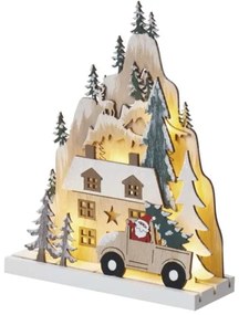 Decorazione natalizia LED 10xLED/2xAA beige