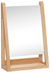 Specchio cosmetico in rovere Natur, 22 x 32 cm - Hübsch