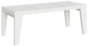 Tavolo allungabile Naxy Premium in diverse finiture e dimensioni, Bianco Frassino / 90x200/304 cm