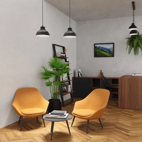 Lampadario a sospensione con filo SVEN 2xE27/15W/230V nero