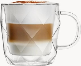 Set di 2 tazze in vetro borosilicato a doppia parete Geo