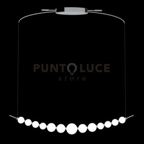 Lampada a sospensione perla, cromata, 13 sfere, led 32 watt, lumen ...
