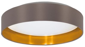 Plafoniera Contemporanea Maserlo 2 Policarbonato Bianco Luce Led Integrato