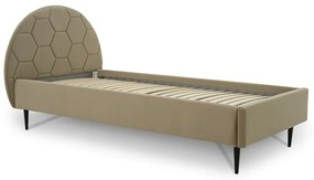 Letto per bambini beige con contenitore 90x200 cm Mercury - Scandic