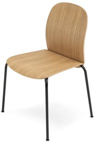 Sedie da pranzo in set di colore naturale con effetto rovere impilabili 2 pz Book – Gazzda