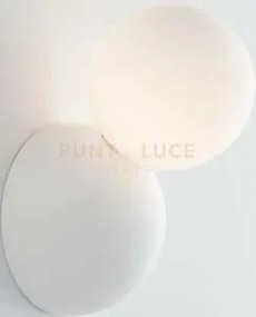 Applique a parete kiss sferica bianca 1 luce attacco g9 10x12,2x19c...