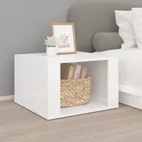 Comodino Bianco Lucido 57x55x36 cm in Legno Multistrato cod mxl 30056