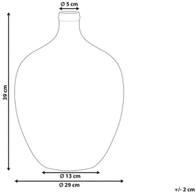 Vetro Vaso decorativo 39 Blu ROTI