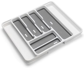 Credenza in plastica grigia e bianca per cassetto 58,5 x 41,5 cm - Addis