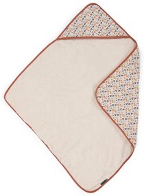 Asciugamano in cotone crema con cappuccio 80x80 cm Pomme des Bois - Moulin Roty