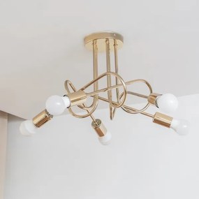 Lampadario a plafone OXFORD 5xE27/15W/230V, finitura dorata