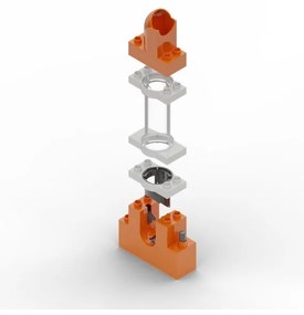 Set di attacchi per binari a sfera per ascensori, 24 pezzi - Hubelino