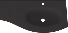 Lavabo a incasso semicerchio Vague H 1.5 cm in vetro nero