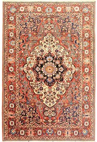 Teppich Tappeto persiano 220 x 140 Rosso (Iran) Annodato A Mano