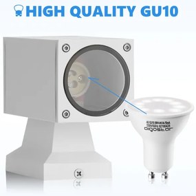 Aigostar - Applique da esterno 2xGU10/230V bianco IP65 quadrato