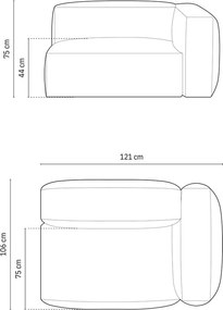 Modulo divano verde (angolo destro) Martina - Micadoni Home