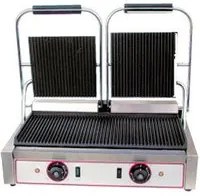 Piastra ghisa doppia rigata panini toast pizze RS1700