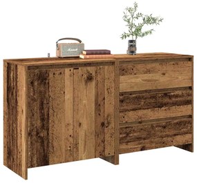 Credenza 2 Pz Legno Antico İn Legno Multistrato /