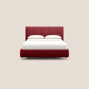 Laura letto imbottito contenitore e sfoderabile in microfibra velluto impermeabile T09