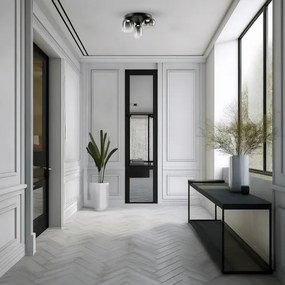 Plafoniera LED VASO LED/12W/230V diametro 42 cm nero/fumé