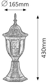 Rabalux 8373 - Lampada da esterno MILANO 1xE27/60W/230V