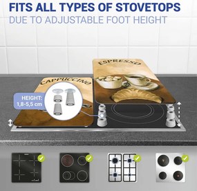 Set di 2 coperchi in vetro per fornelli Coffee - Wenko