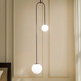 Avonni Lampada a sospensione AV-1897-2BSY 2 sfere in vetro, nero