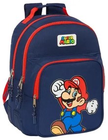 Zaino Scuola Super Mario World Blu Marino 32 x 42 x 15 cm