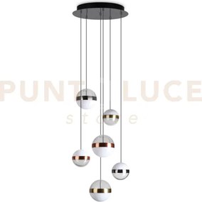 Galaxy lampadario a sospensione 6 luci led 3000k 58w / 5700 lm bian...