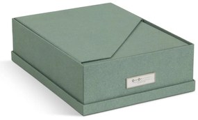 Set di organizer verdi in cartone per documenti 5 pz Holger Canvas Paper Laminate – Bigso