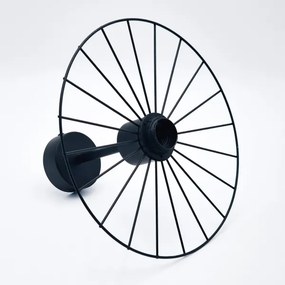 Lampadario a sospensione con supporto rigido MONTANA 1xE27/15W/230V diametro 30 cm nero