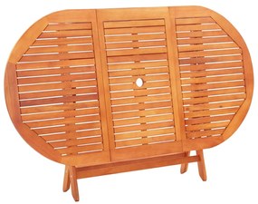 Tavolo da giardino pieghevole 160x85x74 cm in legno eucalipto