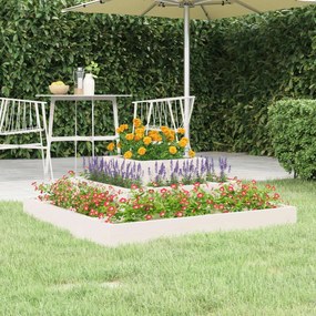 Fioriera Bianca 80x80x27 Cm İn Legno Massello Di Pino /