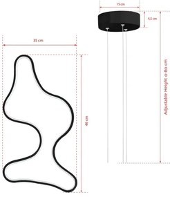 Lampada a sospensione LED su cavo ARTISAN LED/36W/230V 4000K nero
