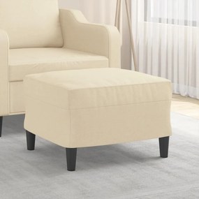 Poggiapiedi Crema 60x50x41 Cm İn Tessuto /